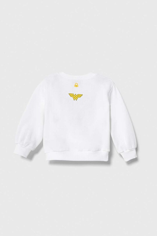 United Colors of Benetton bluza bawełniana dziecięca x DC 3J68G10EA.P.Seasonal biały SS24