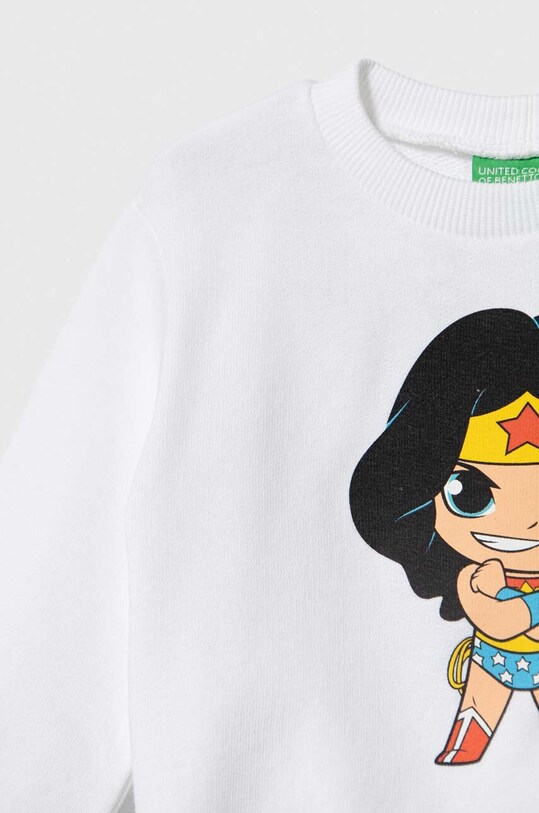 Dziewczynka United Colors of Benetton bluza bawełniana dziecięca x DC 3J68G10EA.P.Seasonal biały