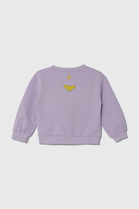 Παιδική βαμβακερή μπλούζα United Colors of Benetton x DC 3J68G10EA.P.Seasonal μωβ SS24