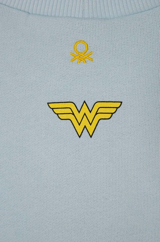 United Colors of Benetton bluza bawełniana dziecięca x DC niebieski 3J68G10EA.P.Seasonal