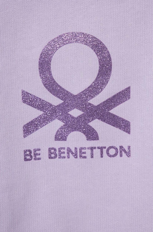 Dziewczynka United Colors of Benetton bluza bawełniana dziecięca 3J70G10D3.P.Seasonal fioletowy