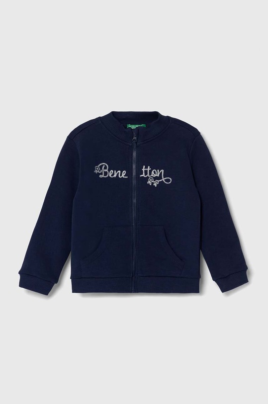 United Colors of Benetton bluza bawełniana dziecięca nadruk granatowy 3J70G502U.P.Seasonal