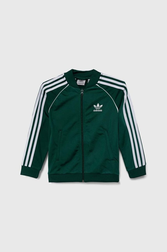 Παιδική μπλούζα adidas Originals απλικέ πράσινο IN8477