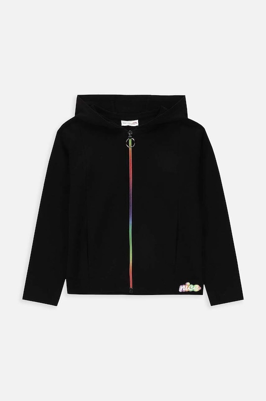 Dječja pamučna dukserica Coccodrillo pamuk crna WC4132401JPK