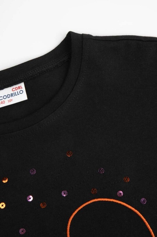Fete Coccodrillo hanorac de bumbac pentru copii WC4143102LGD negru
