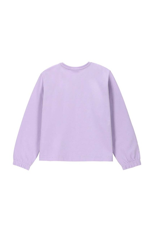 Coccodrillo bluza bawełniana dziecięca WC4143101LGW fioletowy SS24