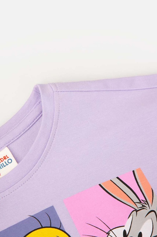 Dziewczynka Coccodrillo bluza bawełniana dziecięca WC4143101LGW fioletowy