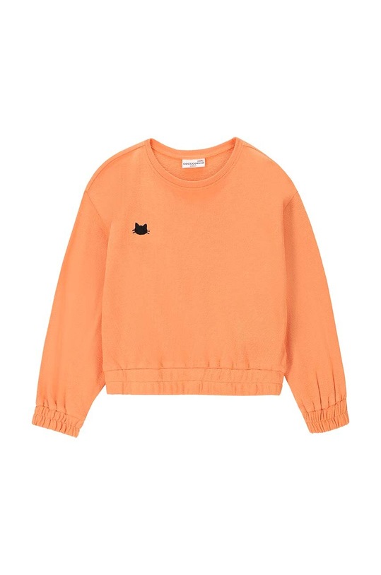 Dětská bavlněná mikina Coccodrillo WC4132102CEK oranžová SS24