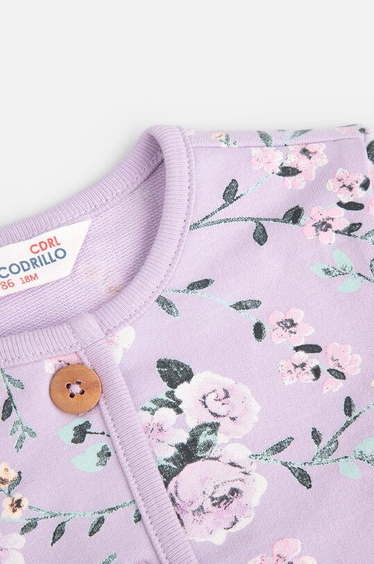 Девочка Хлопковая кофта для младенцев Coccodrillo WC4132201GEN фиолетовой