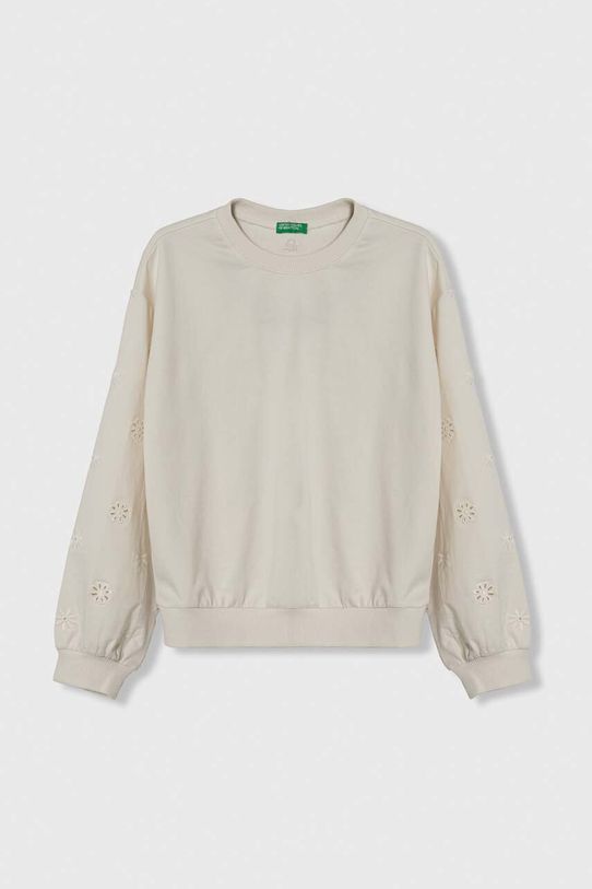United Colors of Benetton bluza bawełniana dziecięca bawełna beżowy 3BC1C10ID.G.Seasonal