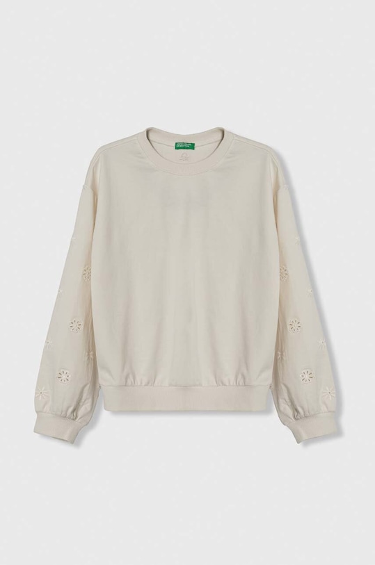 United Colors of Benetton bluza bawełniana dziecięca bawełna beżowy 3BC1C10ID.G.Seasonal