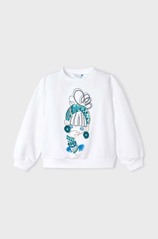 Mayoral bluza dziecięca aplikacja biały 3469.6G.Mini.PPYH
