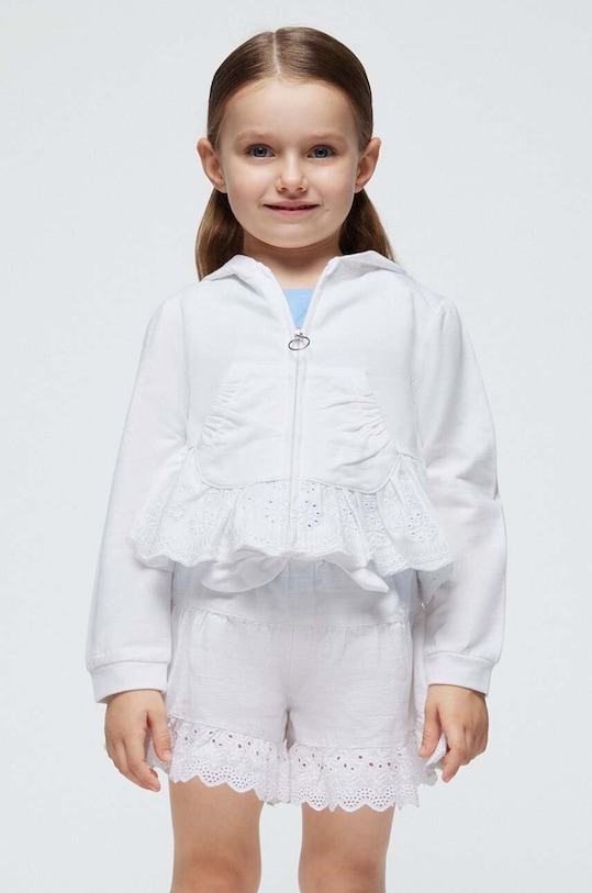 Mayoral bluza bawełniana dziecięca bawełna biały 3477.6H.Mini.PPYH