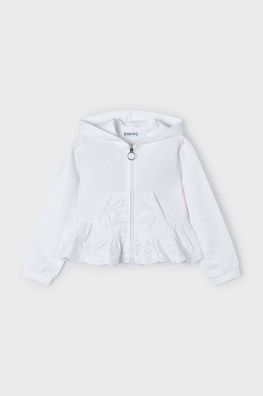 Mayoral bluza bawełniana dziecięca 3477.6H.Mini.PPYH biały SS24