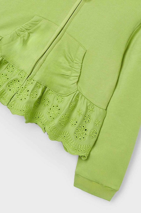 Dziewczynka Mayoral bluza bawełniana dziecięca 3477.6H.Mini.PPYH zielony