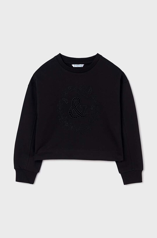 Detská mikina Mayoral 6455.8E.Junior.PPYH čierna SS24