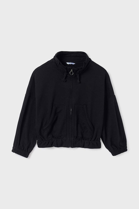 Mayoral bluza bawełniana dziecięca bawełna czarny 6461.8C.Junior.PPYH