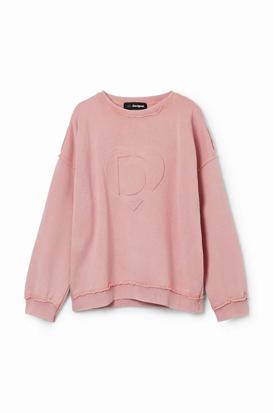 Desigual hanorac de bumbac pentru copii 24SGSK12 roz SS24