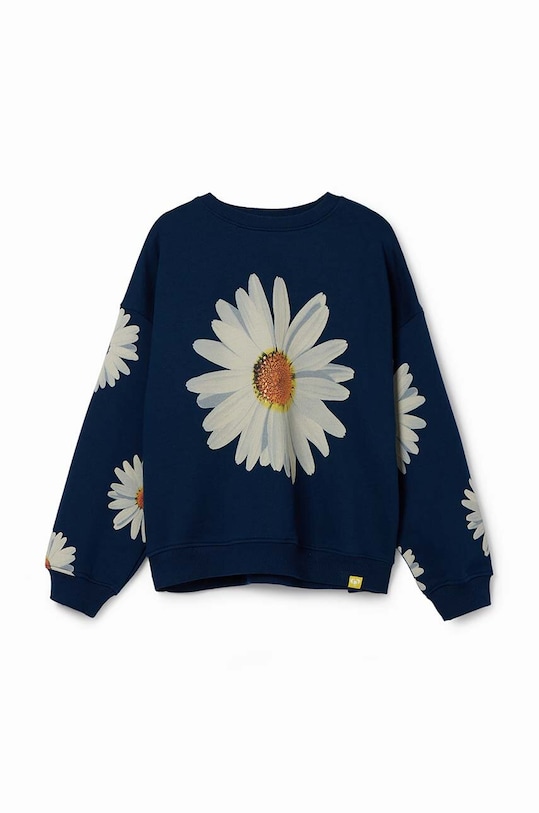 Desigual hanorac de bumbac pentru copii print bleumarin 24SGSK03
