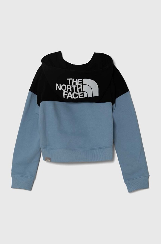 The North Face hanorac de bumbac pentru copii DREW PEAK CROP P/O HOODIE NF0A89PT turcoaz SS24