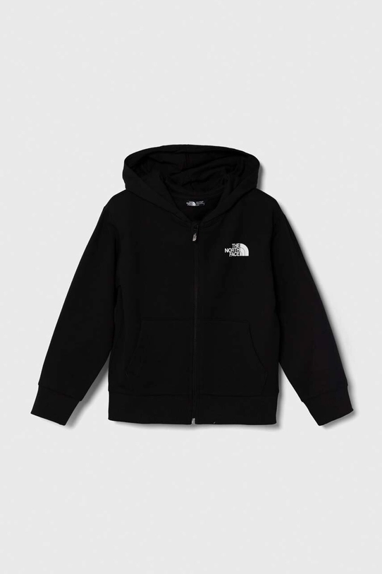 The North Face bluza bawełniana dziecięca FZ OVERSIZE LIGHT HOODIE nadruk czarny NF0A877Q