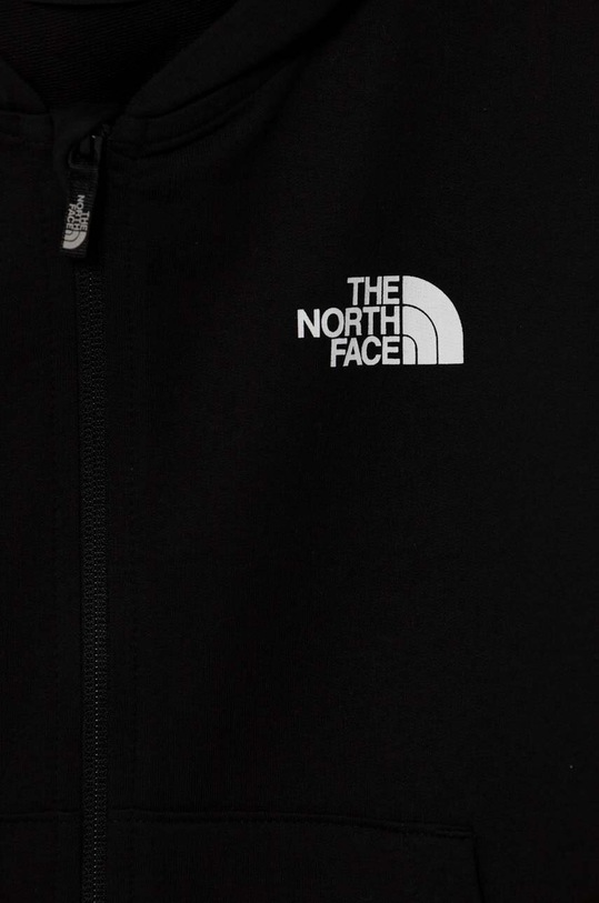 Κοριτσίστικα Παιδική βαμβακερή μπλούζα The North Face FZ OVERSIZE LIGHT HOODIE NF0A877Q μαύρο