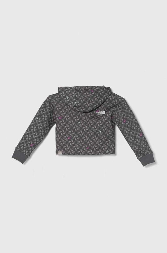 The North Face bluza bawełniana dziecięca DREW PEAK LIGHT HOODIE PRINT NF0A8872 szary SS24