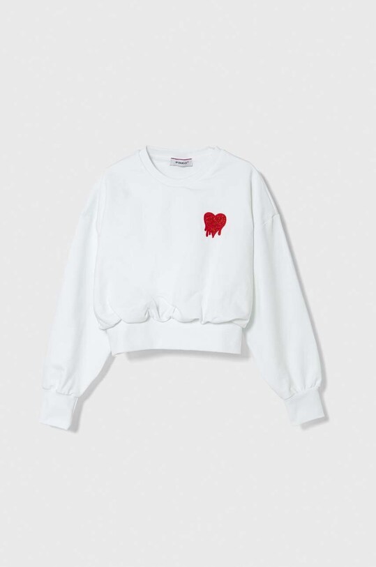 Detská mikina Pinko Up bez kapucne biela S4PIJGSW192