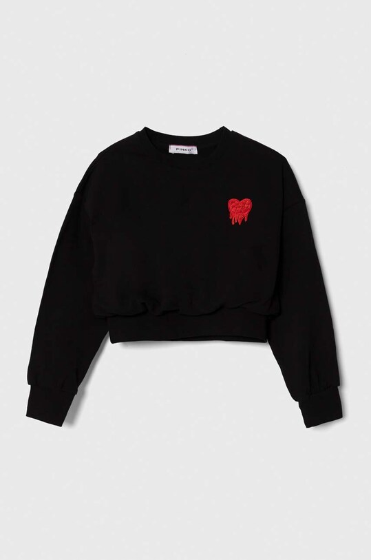 Detská mikina Pinko Up bez kapucne čierna S4PIJGSW192