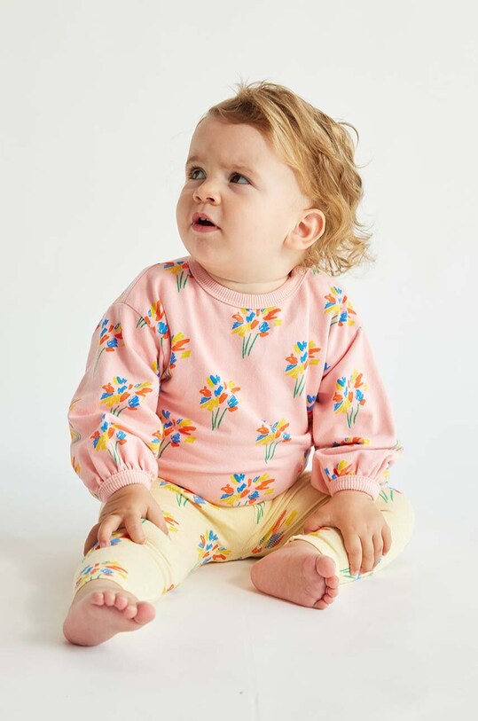 Кофта для немовлят Bobo Choses з еластаном рожевий 124AB026
