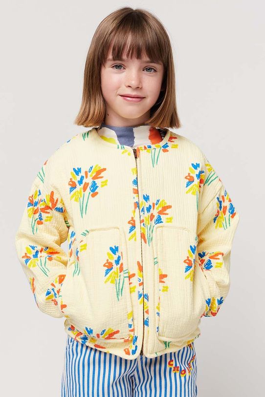 Bobo Choses bluza bawełniana dziecięca wzorzyste żółty 124AC139