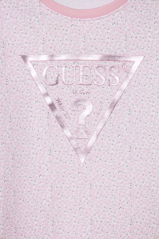 Fete Guess hanorac de bumbac pentru copii J4GQ01.KA6R3.PPYH roz