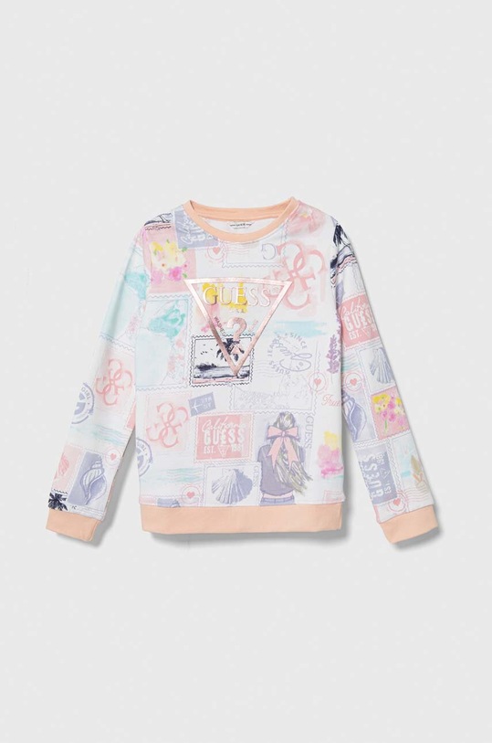 Guess bluza bawełniana dziecięca wzorzyste pomarańczowy J4GQ01.KA6R3.PPYH