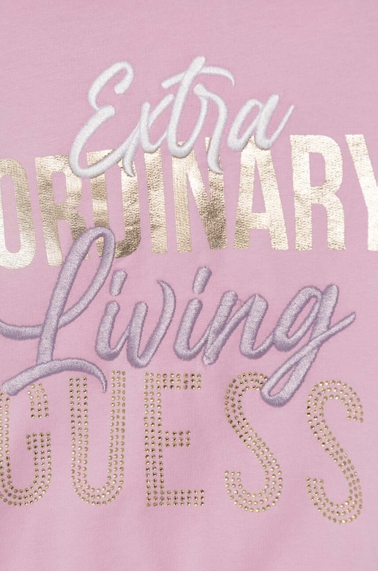 DÍVKA Dětská bavlněná mikina Guess J4GQ02.KA6R4.PPYH růžová