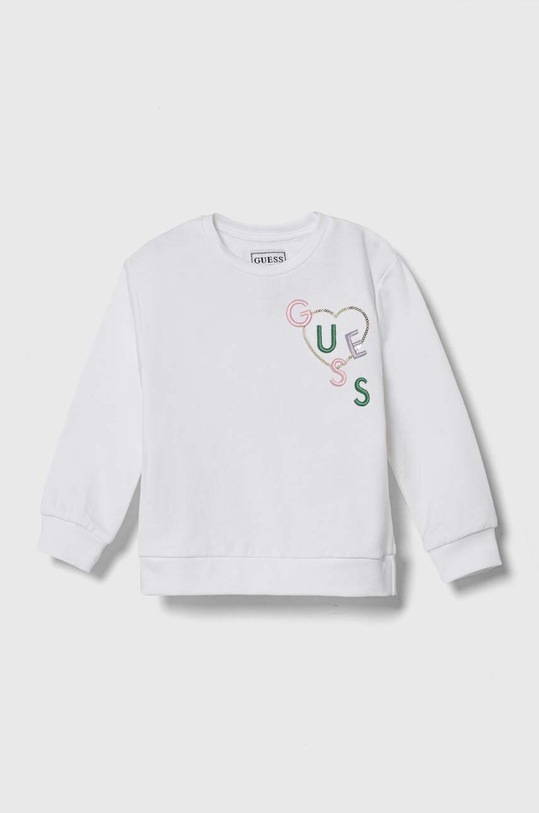 Detská bavlnená mikina Guess bavlna biela K4GQ00.KA6R3.PPYH