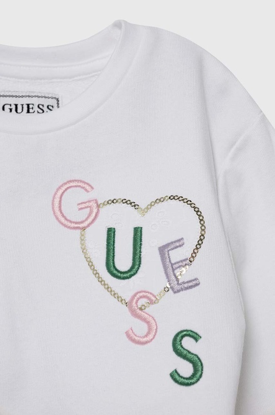 Dievča Detská bavlnená mikina Guess K4GQ00.KA6R3.PPYH biela