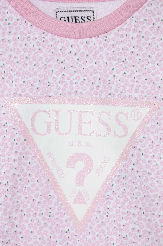 DÍVKA Dětská bavlněná mikina Guess K4GQ01.KA6R3.PPYH růžová