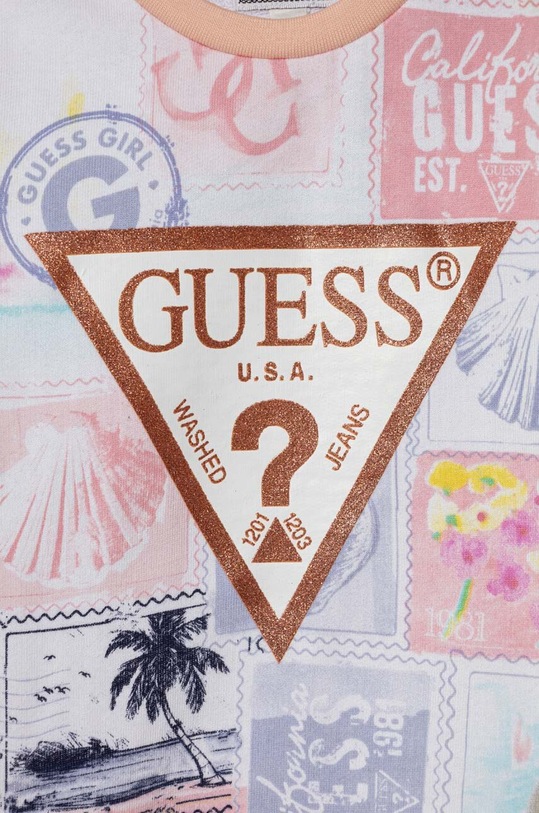 DÍVKA Dětská bavlněná mikina Guess K4GQ01.KA6R3.PPYH oranžová