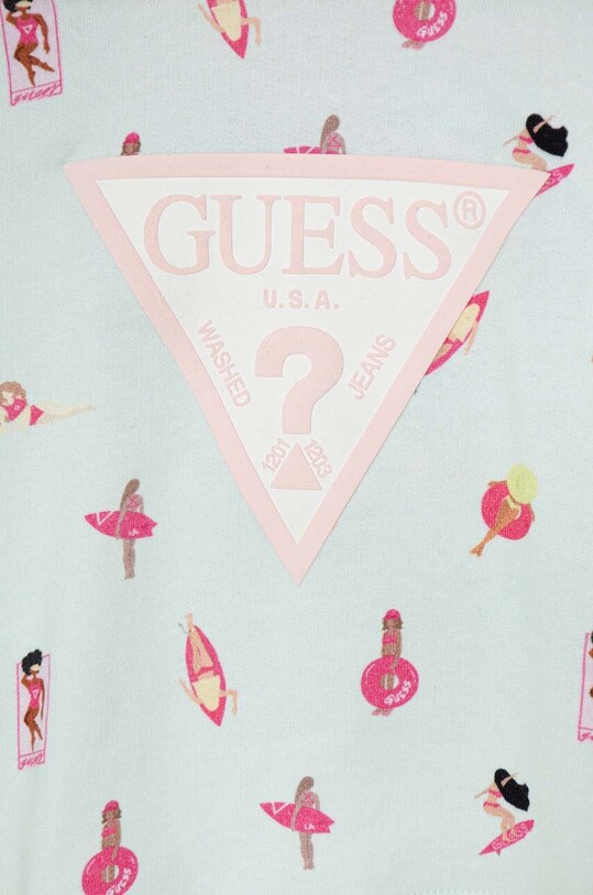 Девочка Детская хлопковая кофта Guess K4GQ03.KA6R3.PPYH бирюзовый