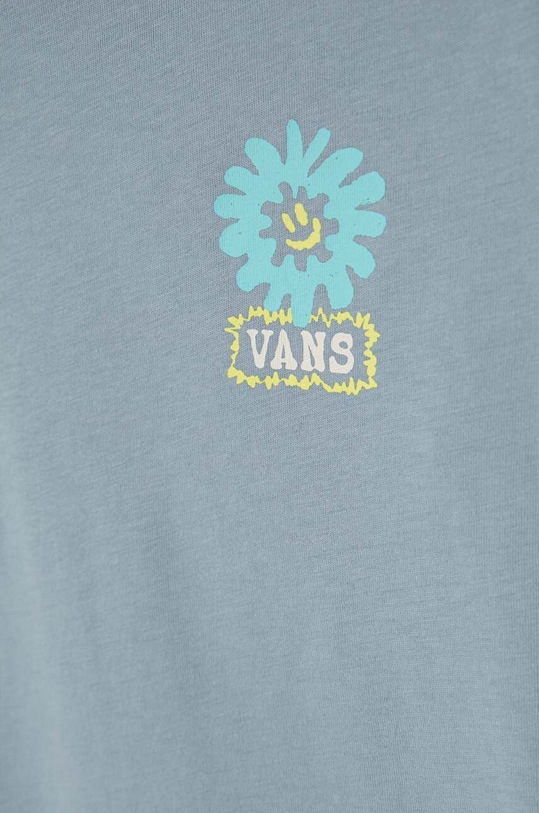 Dziewczynka Vans longsleeve bawełniany dziecięcy DUAL BLOOM LS BFF VN000GANDSB niebieski