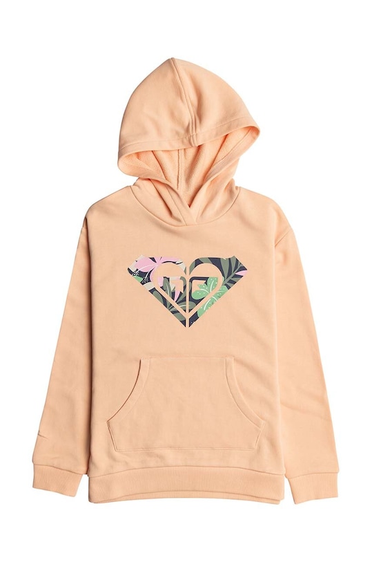 Detská mikina Roxy SURFFEELHOODTER s kapucňou oranžová ERGFT03938