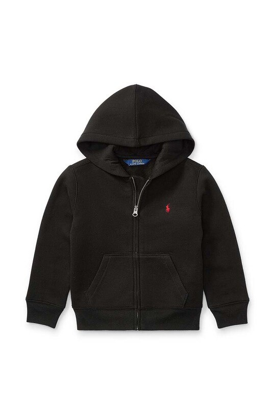 Detská mikina Polo Ralph Lauren s kapucňou čierna 322547626003