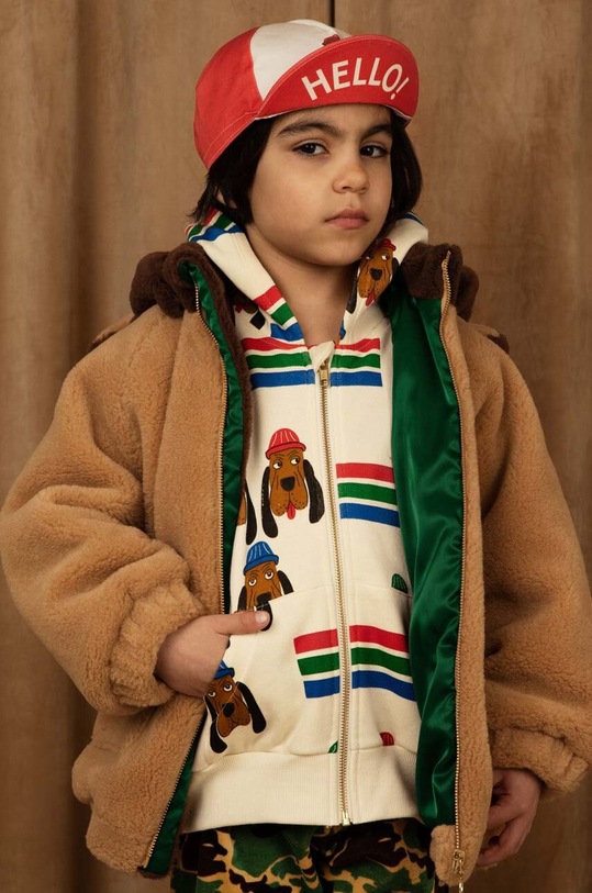 Mini Rodini bluza bawełniana dziecięca 2412011500 biały