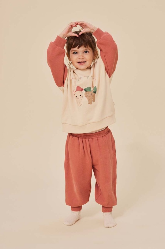 Chłopiec Konges Sløjd bluza bawełniana dziecięca KS100357 czerwony