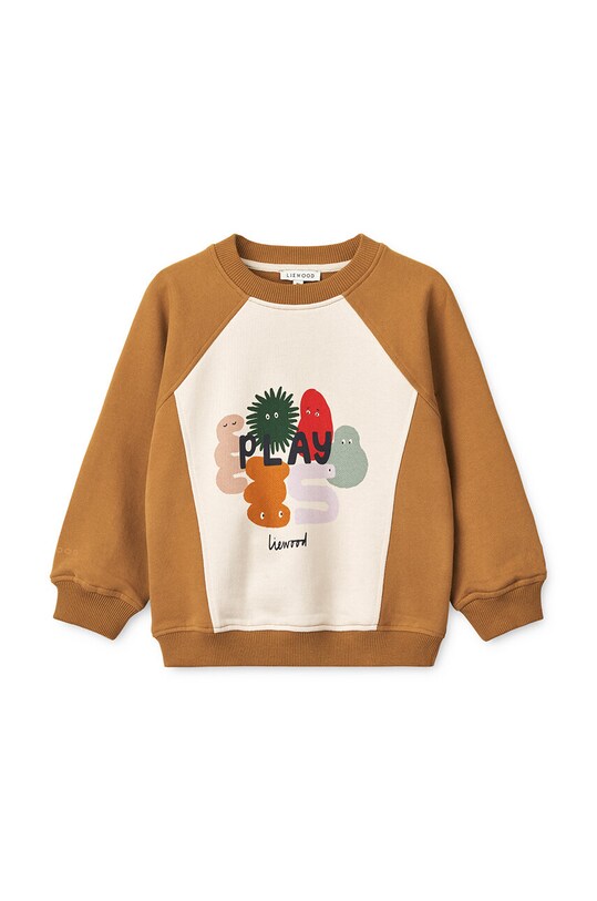 Дитяча бавовняна кофта Liewood Aude Placement Sweatshirt LW18792 зелений AW24