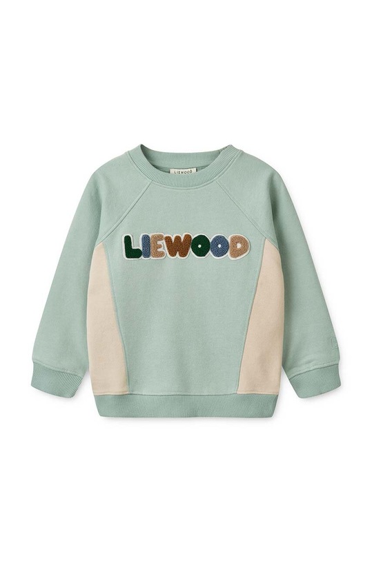 Detská bavlnená mikina Liewood Aude Placement Sweatshirt LW18792 modrá AW24