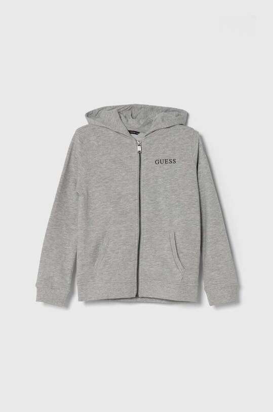 Детская хлопковая кофта Guess с капюшоном серый L4RQ22.KAUG0.PPYH