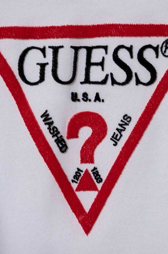 Хлопчик Дитяча бавовняна кофта Guess L4RQ23.KAD74.PPYH білий