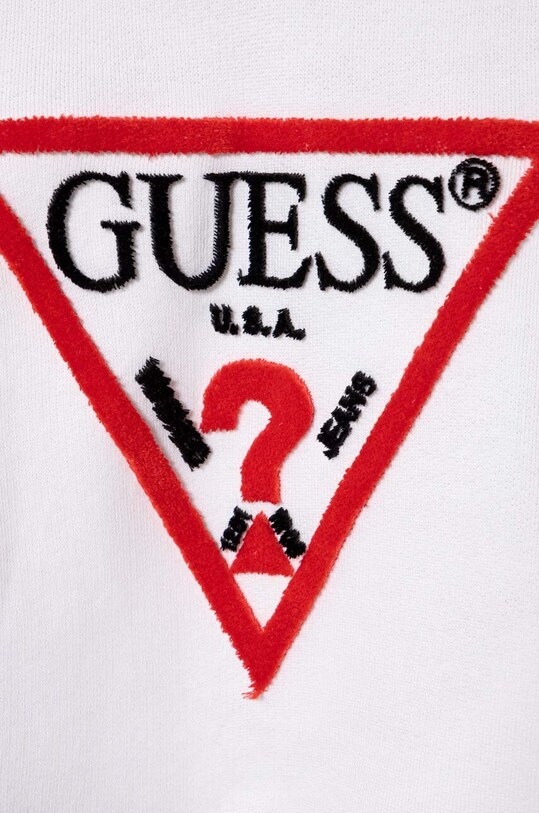 Băieți Guess hanorac de bumbac pentru copii N4RQ07.KAD74.PPYH alb