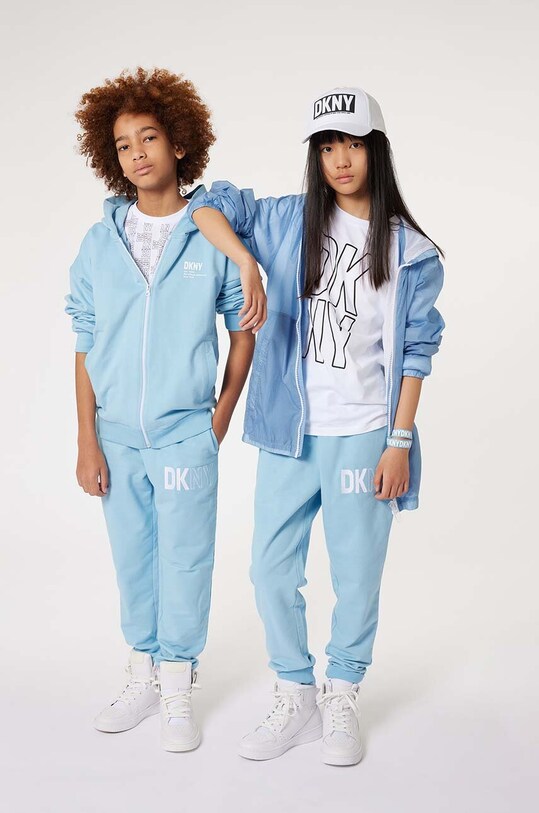 Dkny hanorac de bumbac pentru copii albastru D60028.162.174